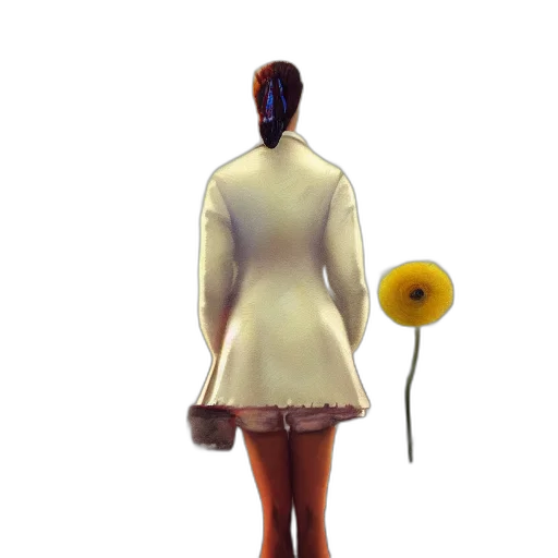 dress, staff, jacket, flower transparent PNG cut-out