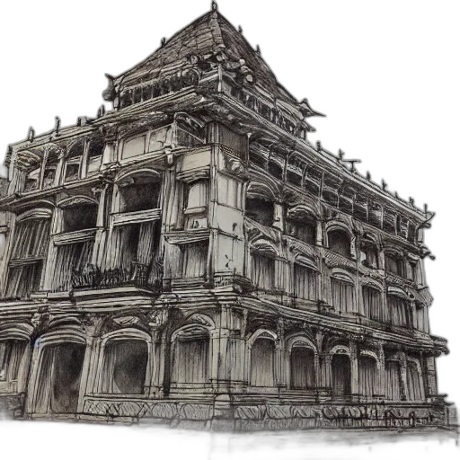 building, crown, concept art, photorealistic transparent PNG cut-out