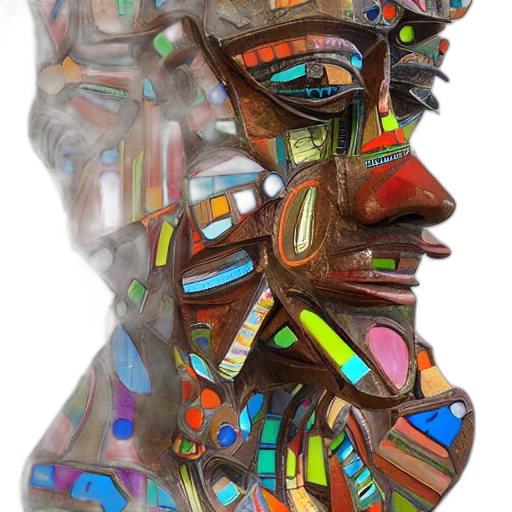 face, mask, robot, crown transparent PNG cut-out