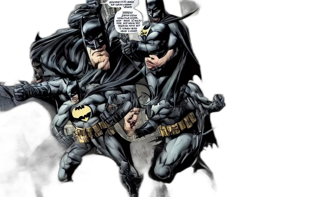 comic book art, concept art, batman, charcter transparent PNG cut-out