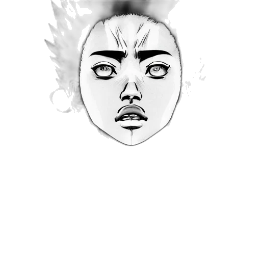 face, mask, hair, creature transparent PNG cut-out