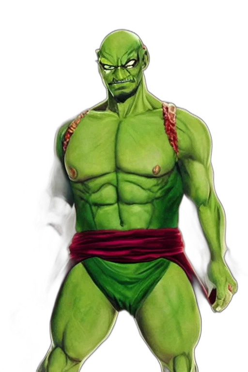 creature, mask, staff, comic book art transparent PNG cut-out