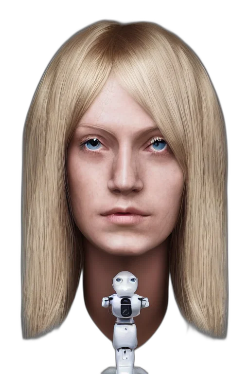 robot, face, hair, mask transparent PNG cut-out