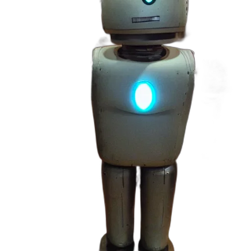 robot, staff, 3d render, concept art transparent PNG cut-out