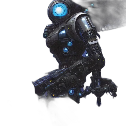 robot, weapon, staff, concept art transparent PNG cut-out