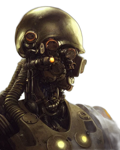 robot, face, mask, weapon transparent PNG cut-out