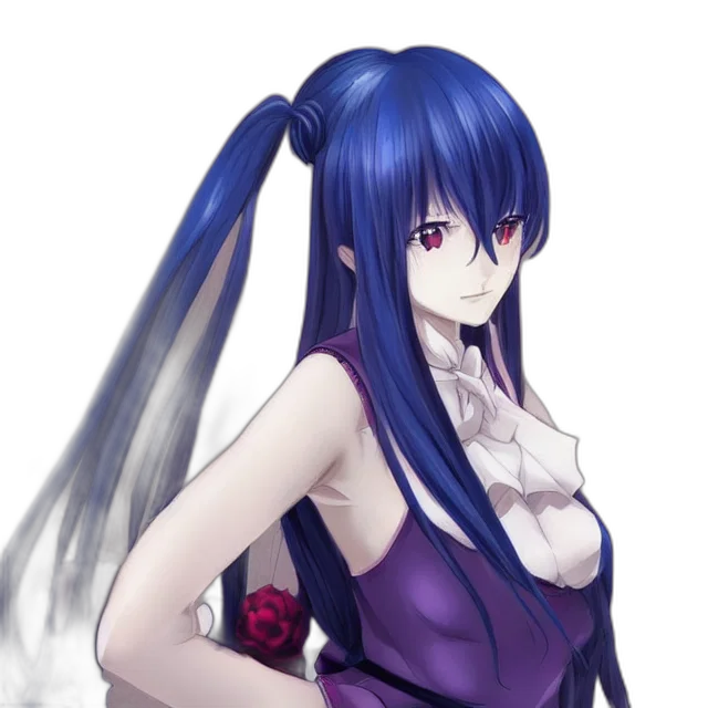 dress, staff, flower, anime transparent PNG cut-out