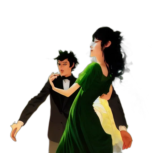 dress, concept art, cartoon, comic book art transparent PNG cut-out