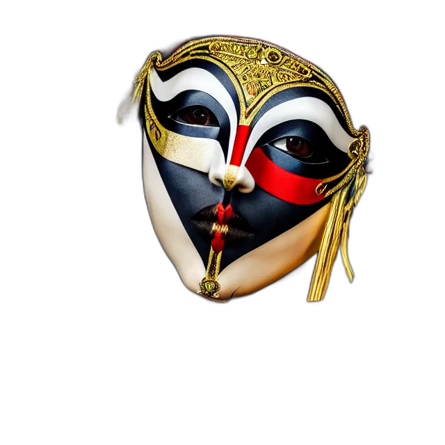 mask, face, jewelry, 3d render transparent PNG cut-out