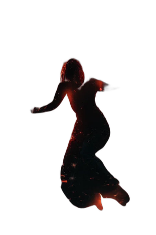 dress, staff, hair, creature transparent PNG cut-out