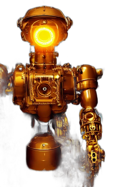robot, weapon, concept art, 3d render transparent PNG cut-out