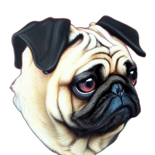 face, animal, creature, photorealistic transparent PNG cut-out