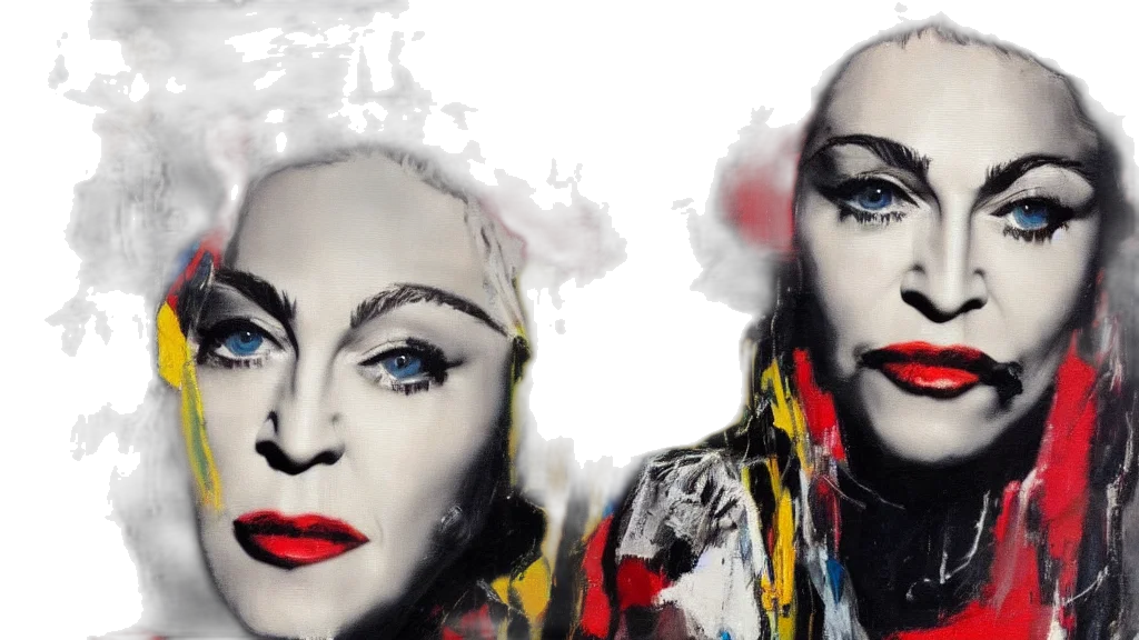 photorealistic, madonna, original, artwork transparent PNG cut-out