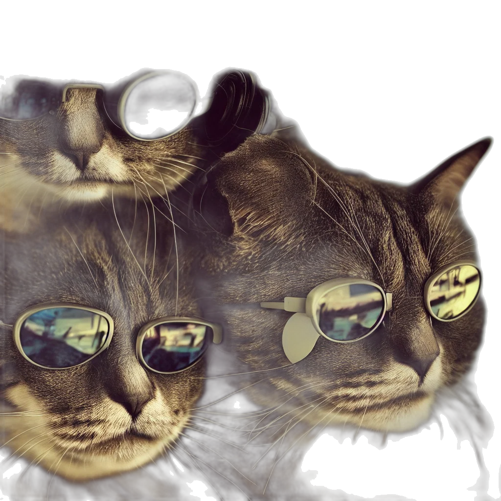 animal, mask, photorealistic, vaporwave transparent PNG cut-out