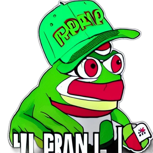 hat, pixel art, green, frog transparent PNG cut-out