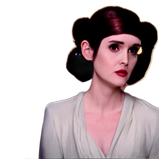 winona, ryder, princess, leia transparent PNG cut-out