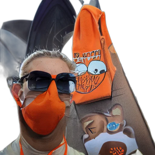 mask, staff, face, shoes transparent PNG cut-out
