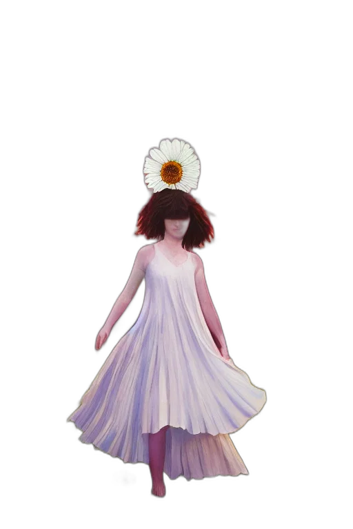 dress, crown, mask, flower transparent PNG cut-out