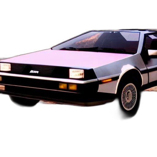 car, vaporwave, concept art, 3d render transparent PNG cut-out