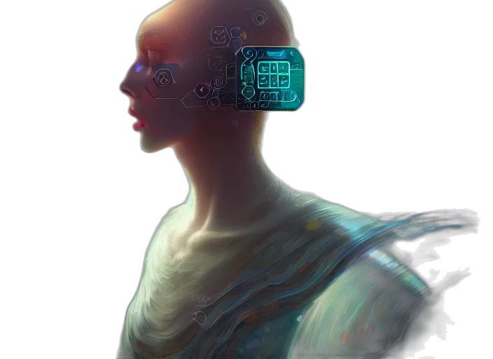 robot, face, mask, crown transparent PNG cut-out