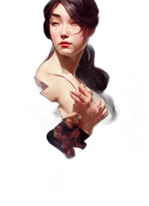 face, dress, mask, jewelry transparent PNG cut-out