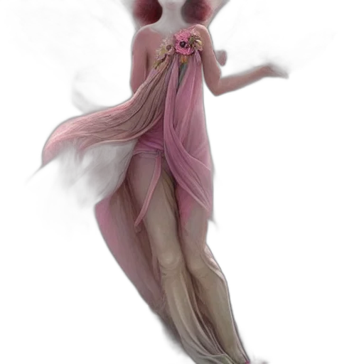 dress, creature, dragon, staff transparent PNG cut-out