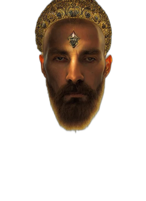 face, crown, mask, staff transparent PNG cut-out
