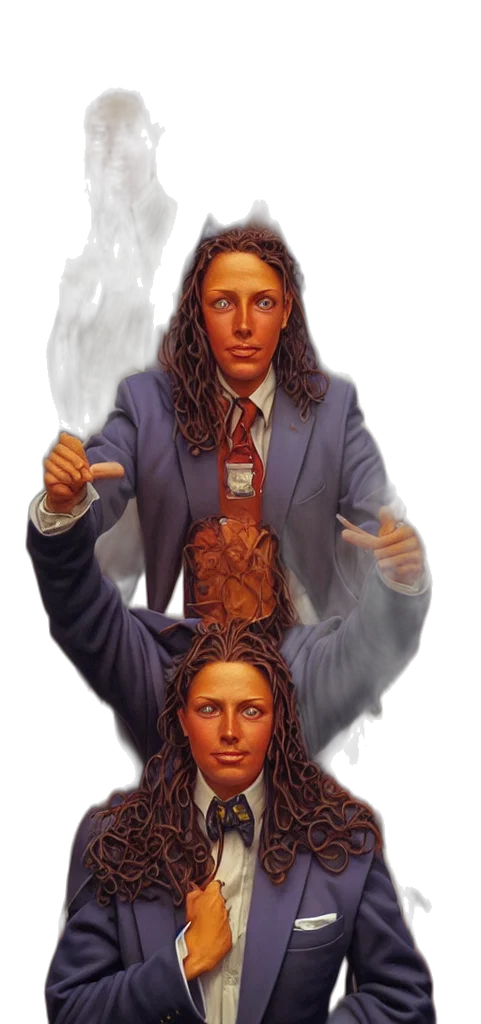 jacket, face, concept art, photorealistic transparent PNG cut-out
