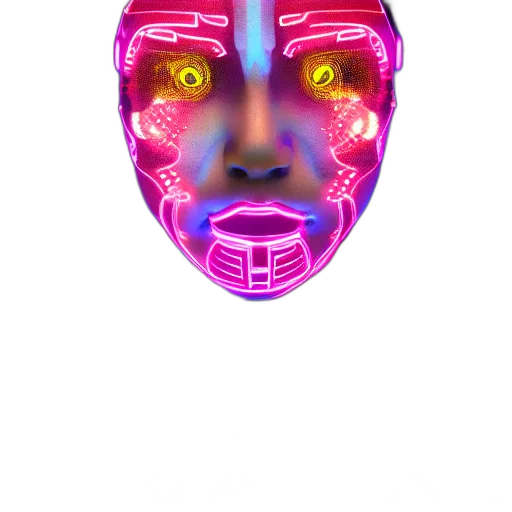 mask, face, robot, creature transparent PNG cut-out