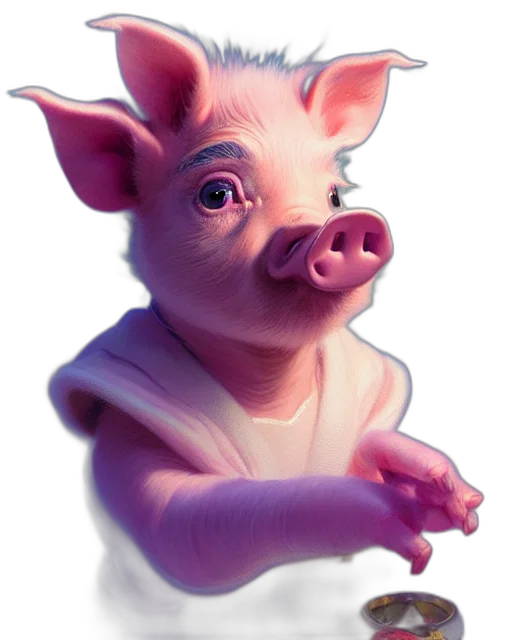 animal, face, creature, 3d render transparent PNG cut-out