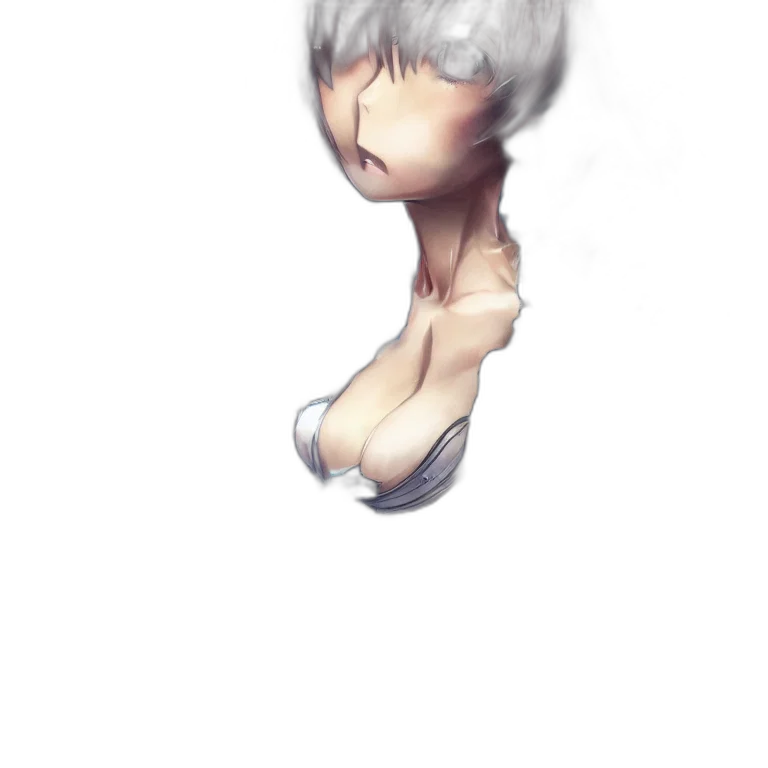 creature, robot, face, hair transparent PNG cut-out