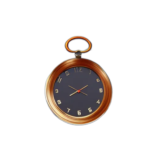 jewelry, 3d render, clock, flying transparent PNG cut-out