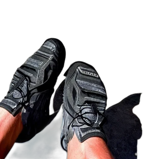 shoes, 3d render, photorealistic, ripped transparent PNG cut-out