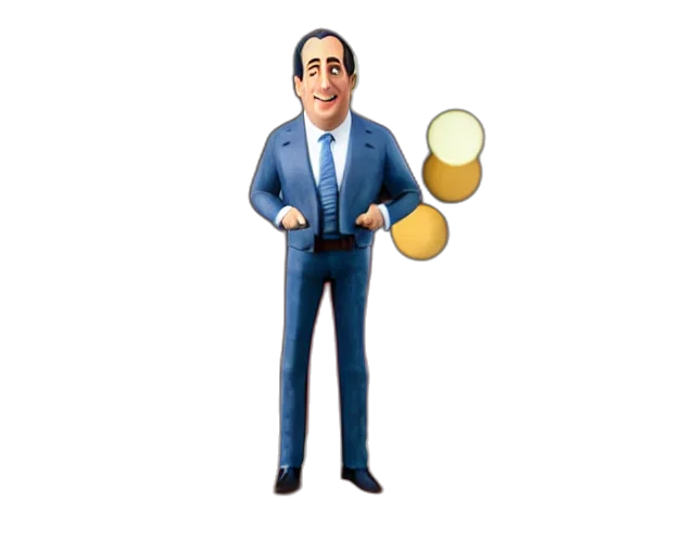 staff, jacket, cartoon, 3d render transparent PNG cut-out