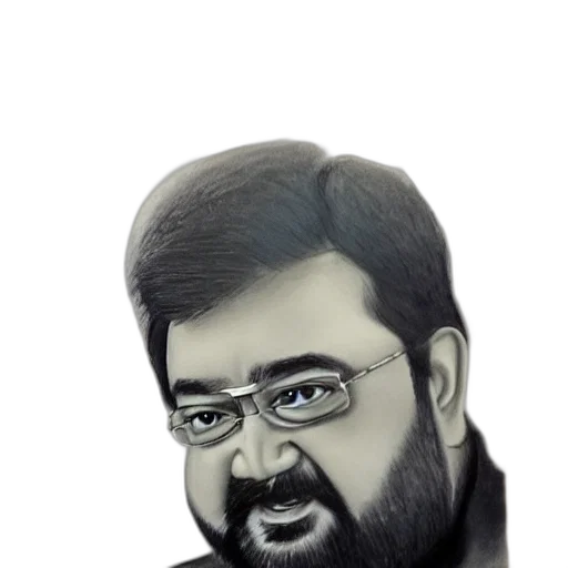 face, pencil sketch, cartoon, photorealistic transparent PNG cut-out