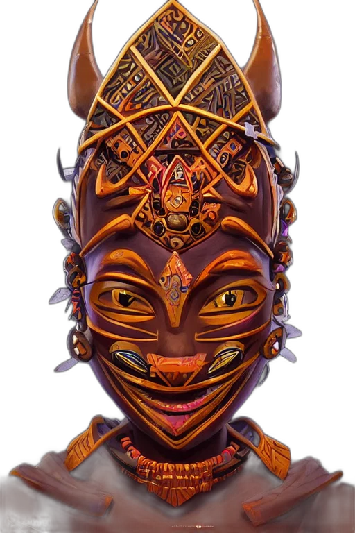 mask, face, crown, staff transparent PNG cut-out