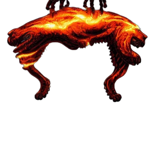 dragon, hair, animal, staff transparent PNG cut-out