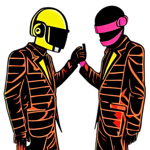 jacket, mask, robot, comic book art transparent PNG cut-out