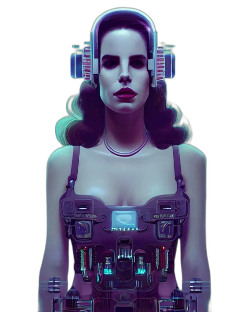 robot, dress, jewelry, face transparent PNG cut-out