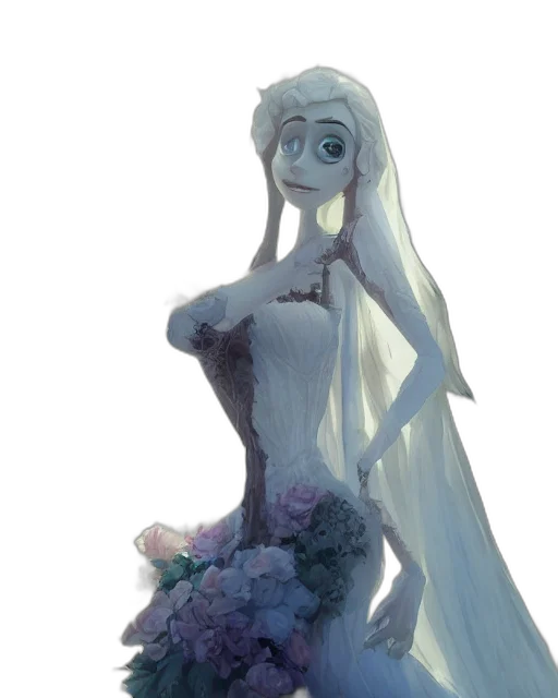 dress, flower, crown, robot transparent PNG cut-out