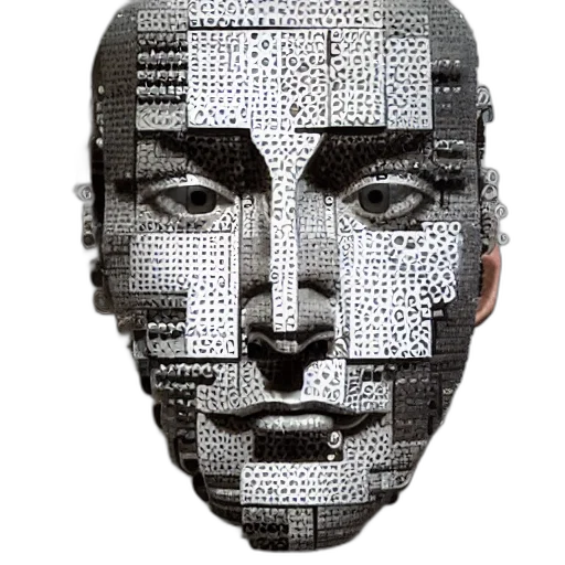 mask, face, robot, 3d render transparent PNG cut-out