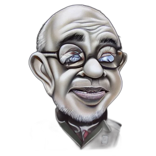 staff, face, cartoon, photorealistic transparent PNG cut-out