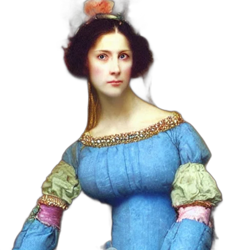 dress, crown, face, hat transparent PNG cut-out