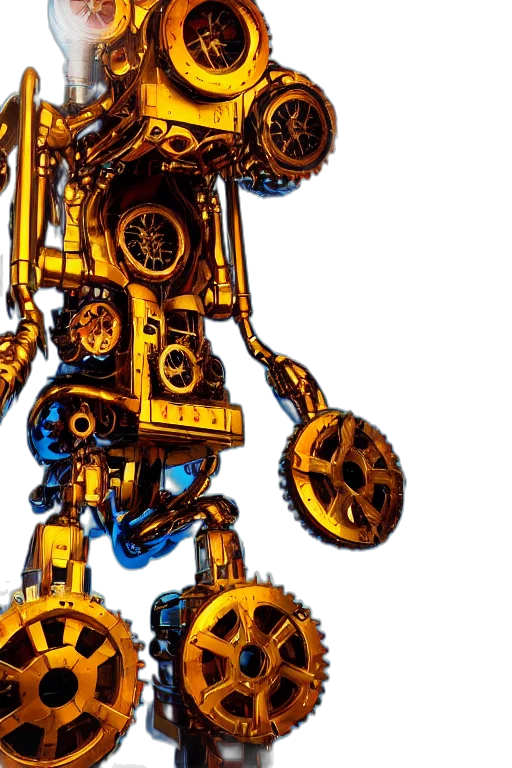 robot, weapon, concept art, 3d render transparent PNG cut-out