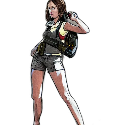 jacket, staff, concept art, comic book art transparent PNG cut-out