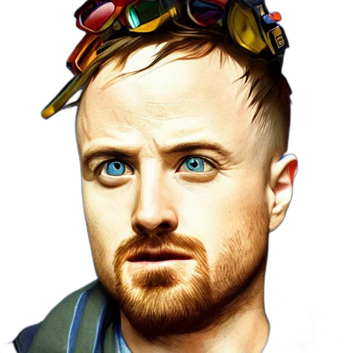 face, hat, staff, photorealistic transparent PNG cut-out