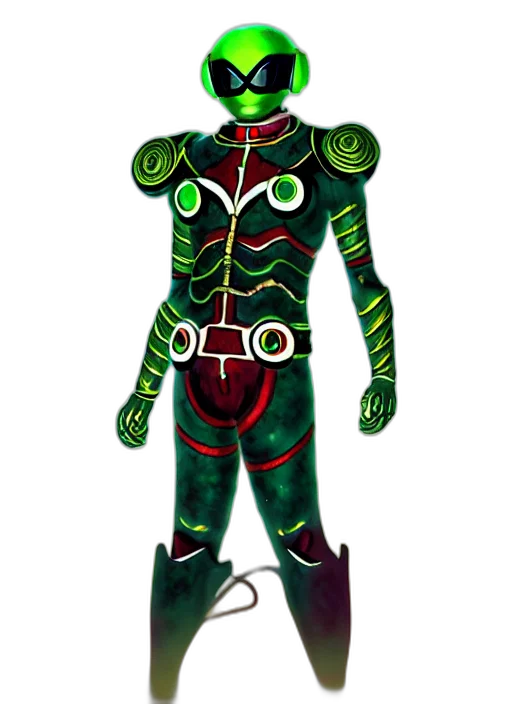 robot, staff, mask, creature transparent PNG cut-out