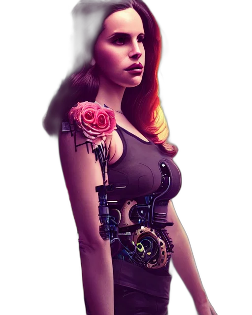 dress, jewelry, robot, cyberpunk transparent PNG cut-out