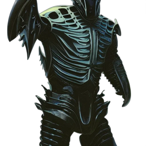 robot, creature, mask, staff transparent PNG cut-out