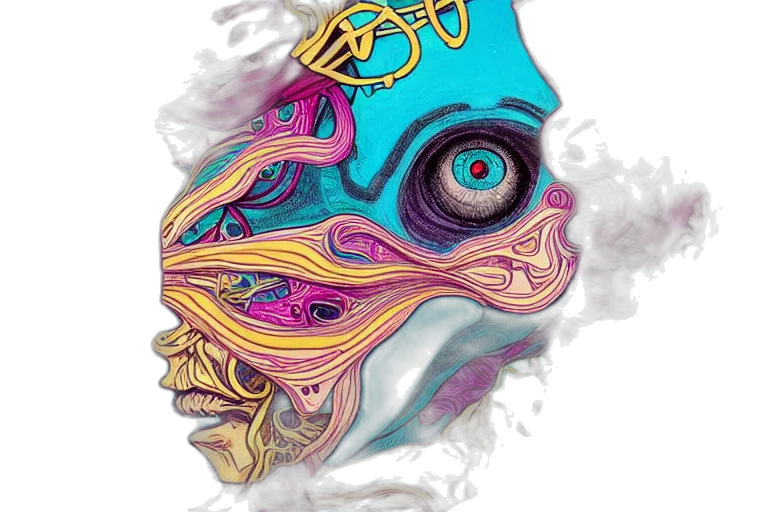 mask, face, crown, jewelry transparent PNG cut-out